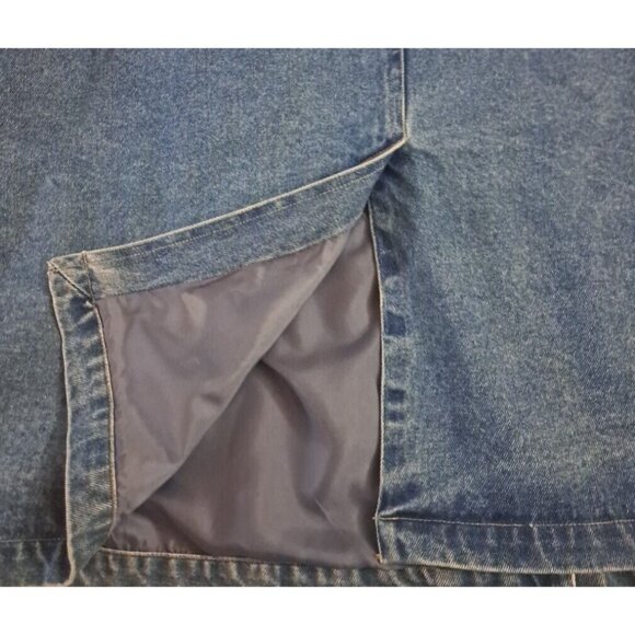 NEW NWT Womens Denim & Co Coat QVC Button Front Lined Pockets Mid Length Large - Picture 6 of 6